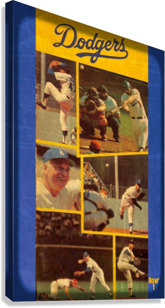 1974 LA Dodgers Baseball Viewfinder Slide Style Art Canvas Print
