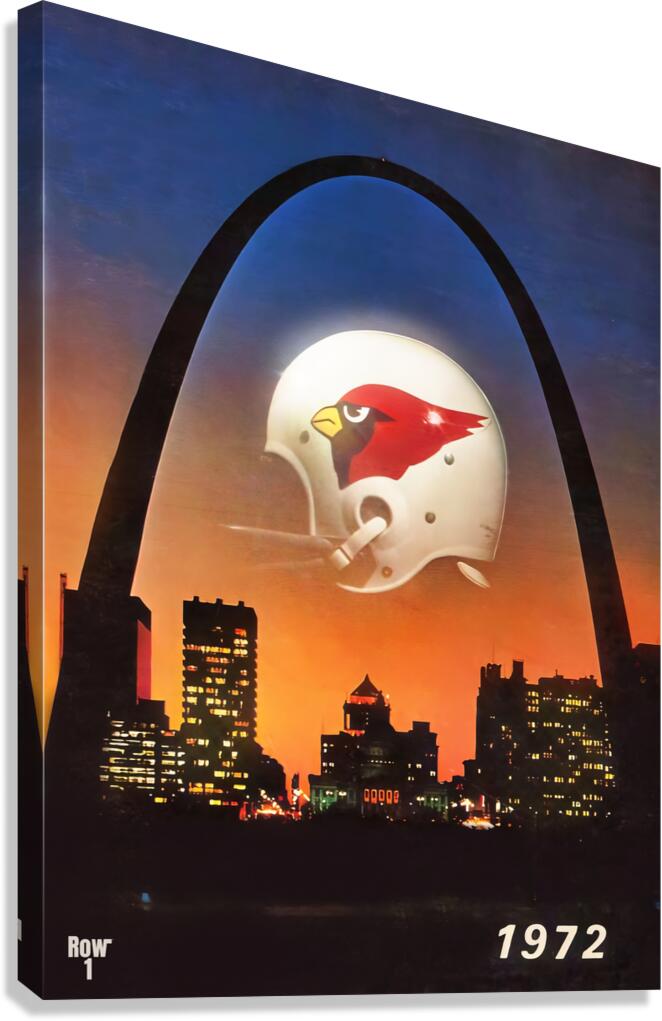 1972 St. Louis Cardinals Football Art by Row One Brand Wall Art