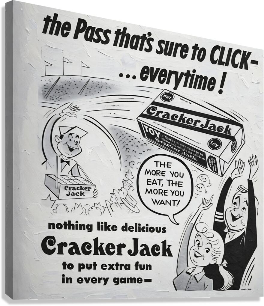 vintage cracker jack ad Canvas Print