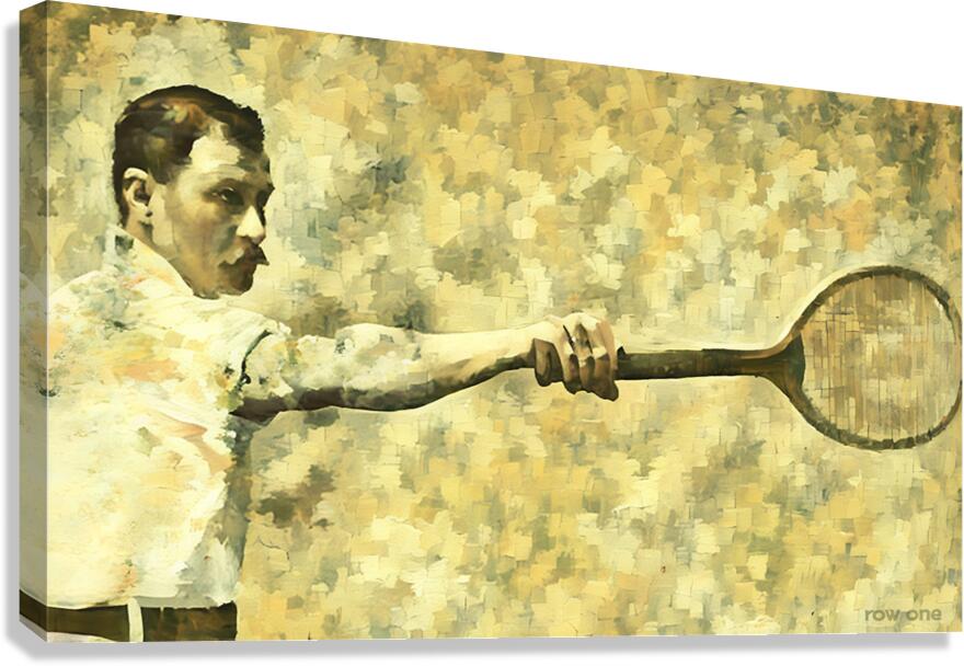 the backhand vintage tennis art Canvas Print