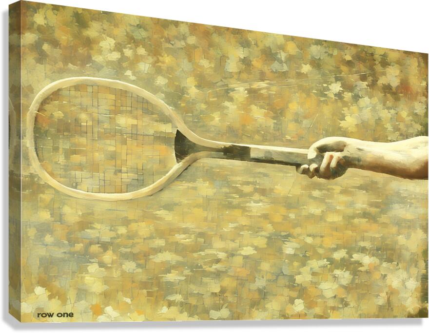 vintage tennis racket art Canvas Print