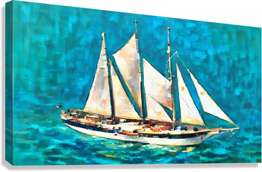 cruise ship art Canvas Print