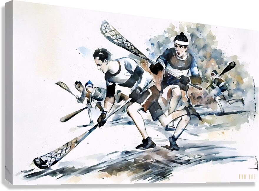 1920 lacrosse art Canvas Print
