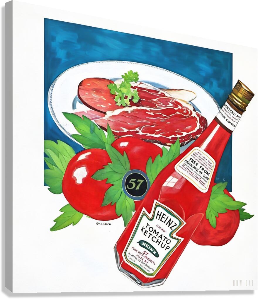 1927 Heinz Ketchup Art Canvas Print