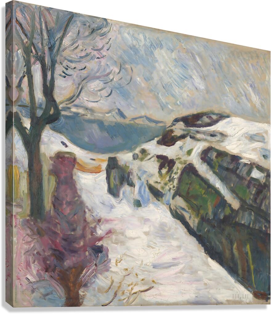 Winter Landscape from Kragero 1910 Edvard Munch Canvas Print