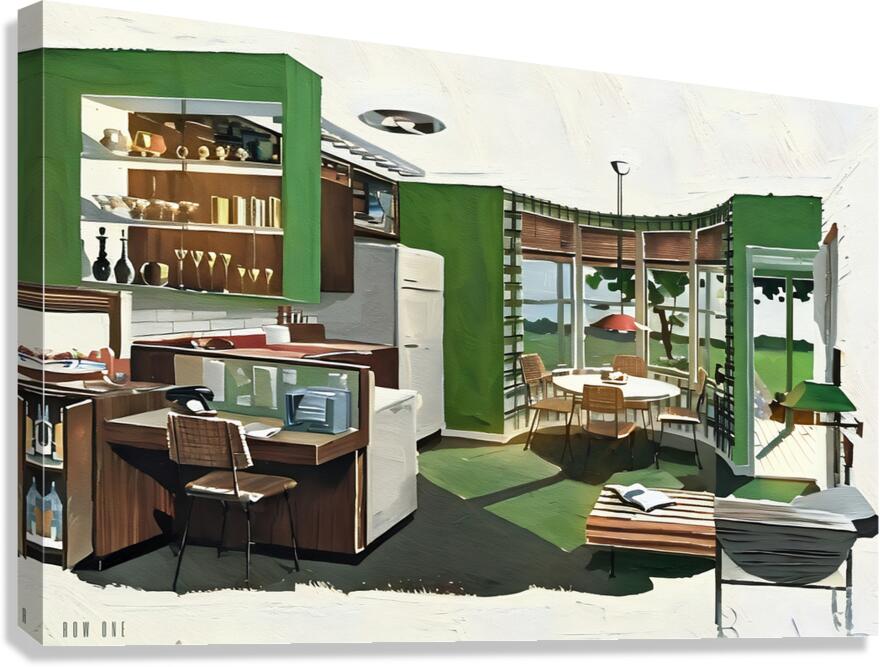 1950s kitchen art Canvas Print
