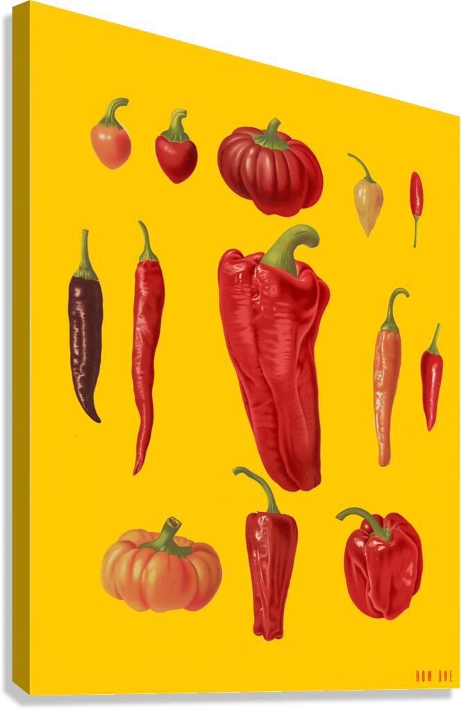Capsicums or Chili Peppers 1876 1886 Ernst Benary Canvas Print