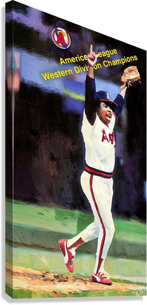 1987 California Angels Baseball Art Remix Canvas Print