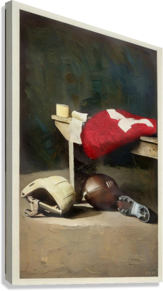 1920s Nebraska Football Locker Room Art Canvas Print