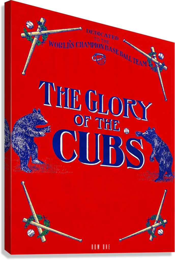 1909 Glory of the Cubs Remix Art Canvas Print