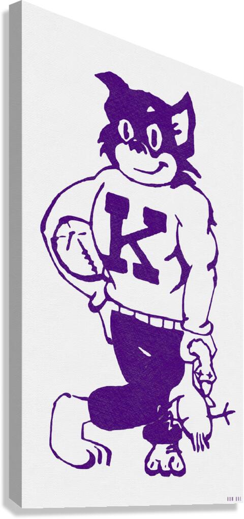 1960s kansas state wildcat cartoon art Canvas Print