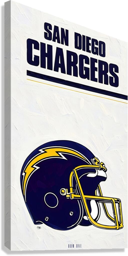 1980s san diego chargers helmet art Canvas Print