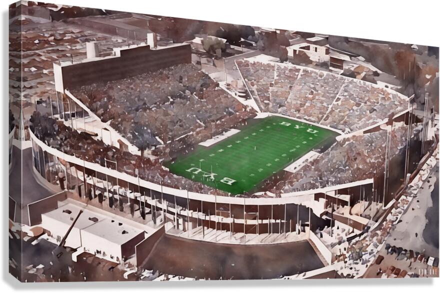 1980s byu football stadium art  Canvas Print