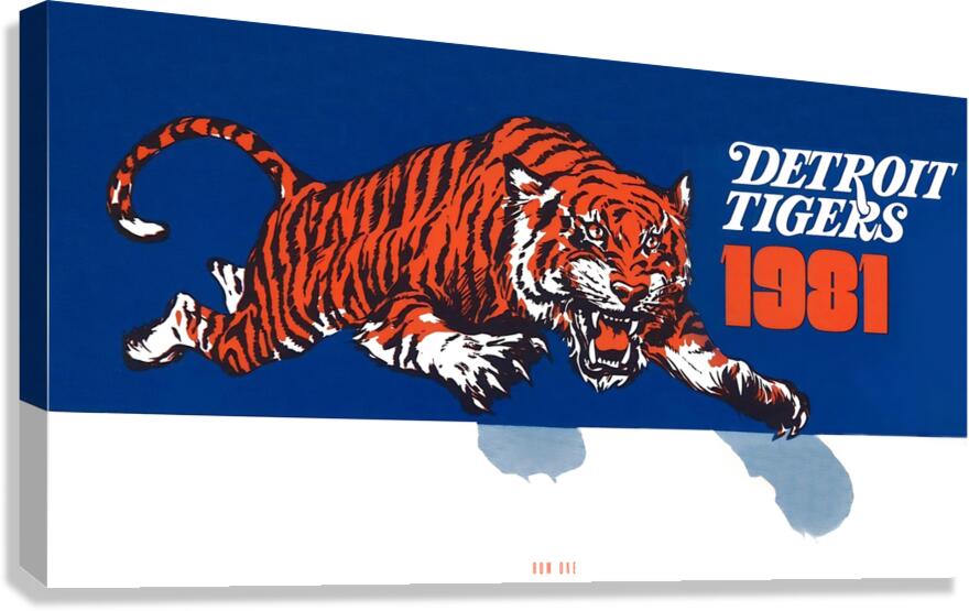 1981 Detroit Tigers Baseball Art Canvas Print