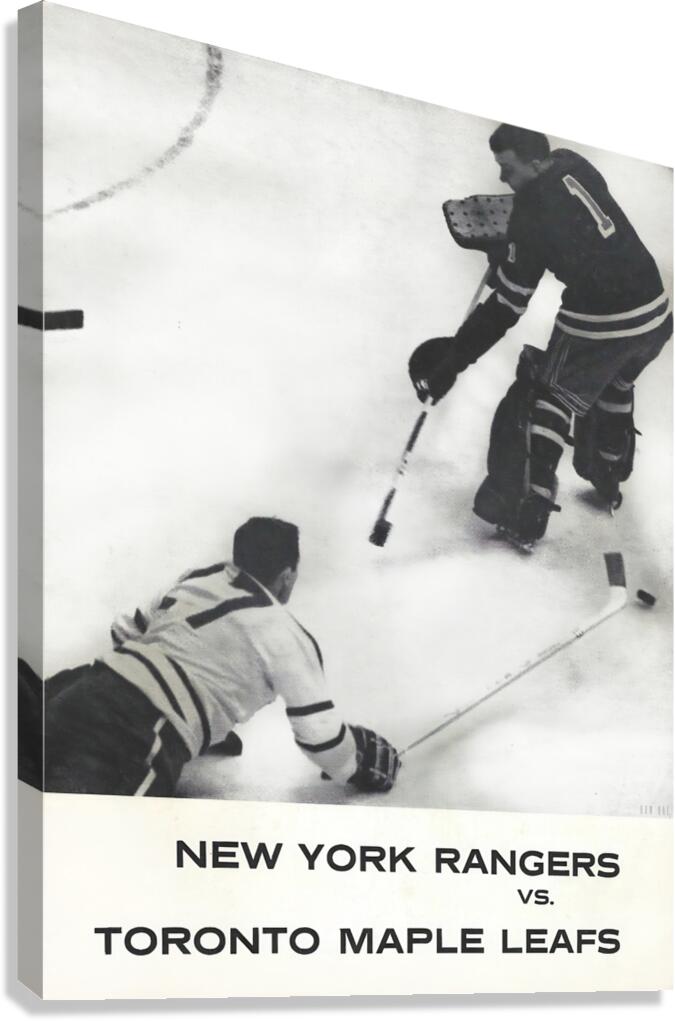 1962 new york rangers program art Canvas Print