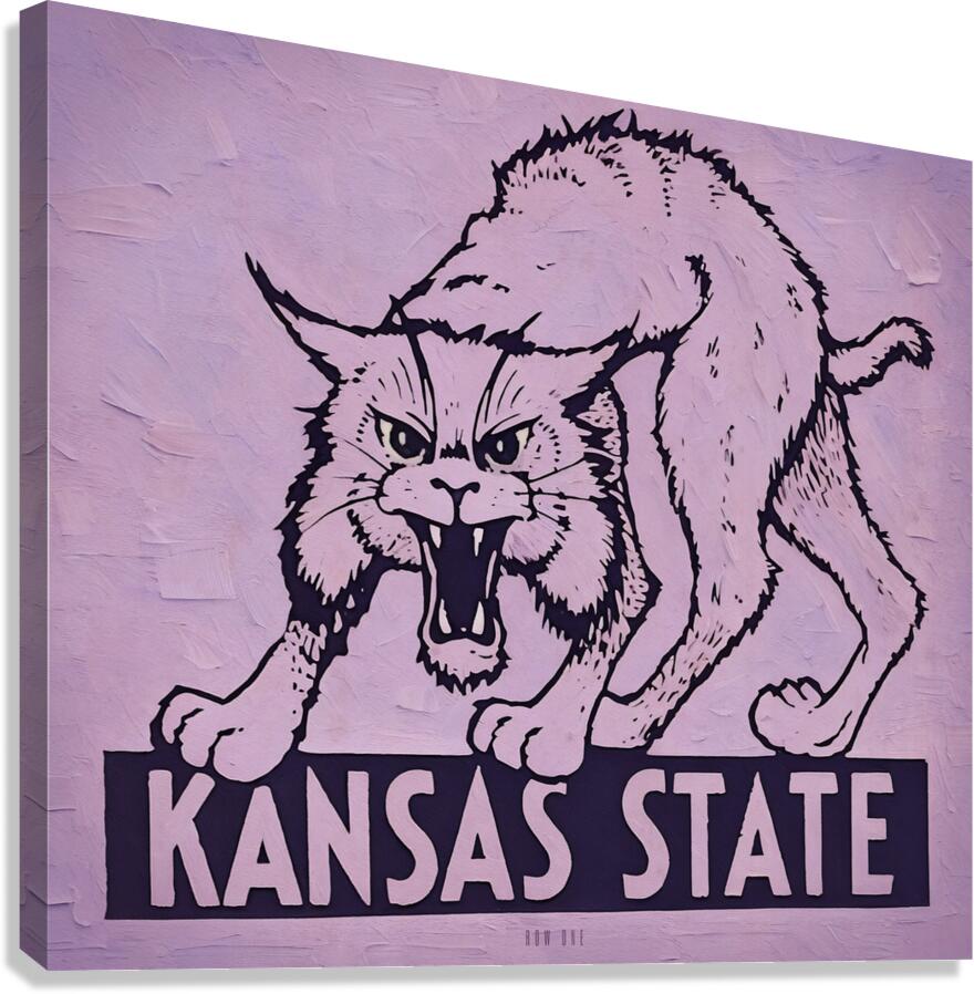 Vintage 1950s Kansas State Wildcat Canvas Print