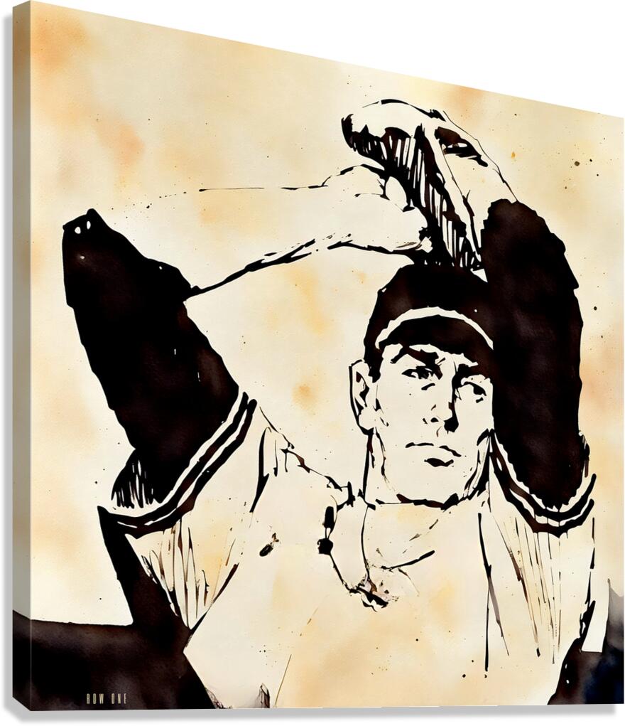 baseball pitcher windup Canvas Print