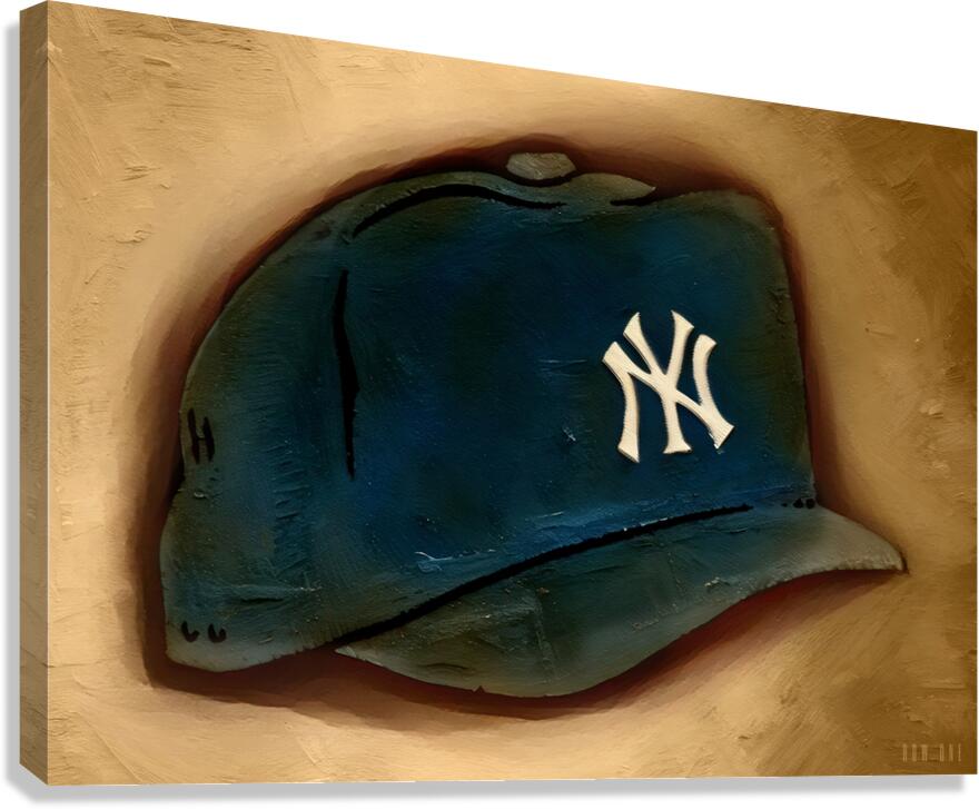 vintage new york yankees hat art Canvas Print