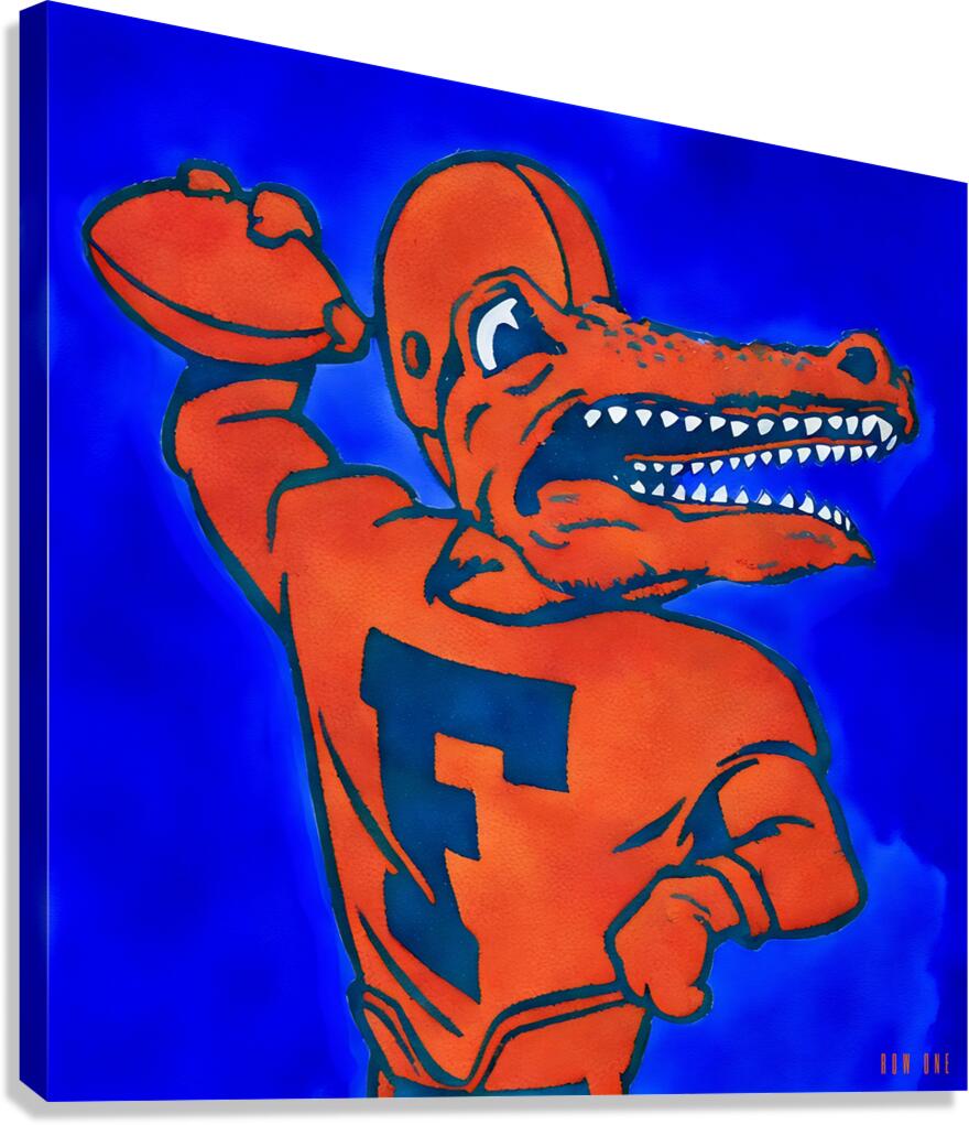 vintage florida gator quarterback art Canvas Print