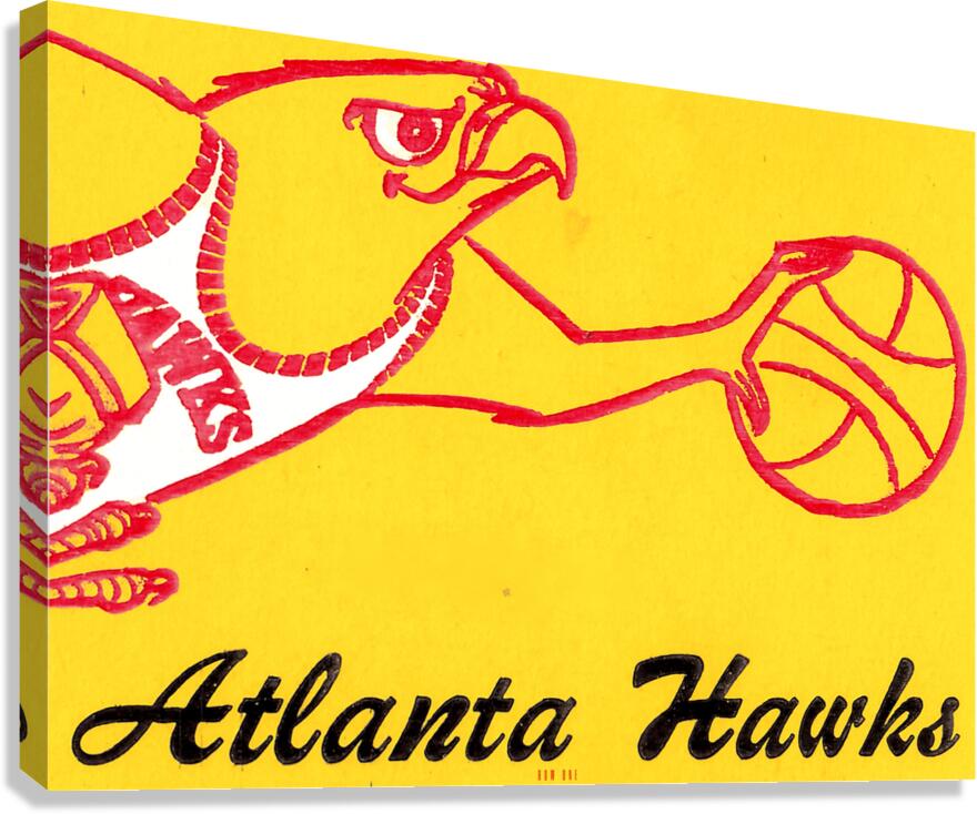 1970 atlanta hawks art remix Canvas Print