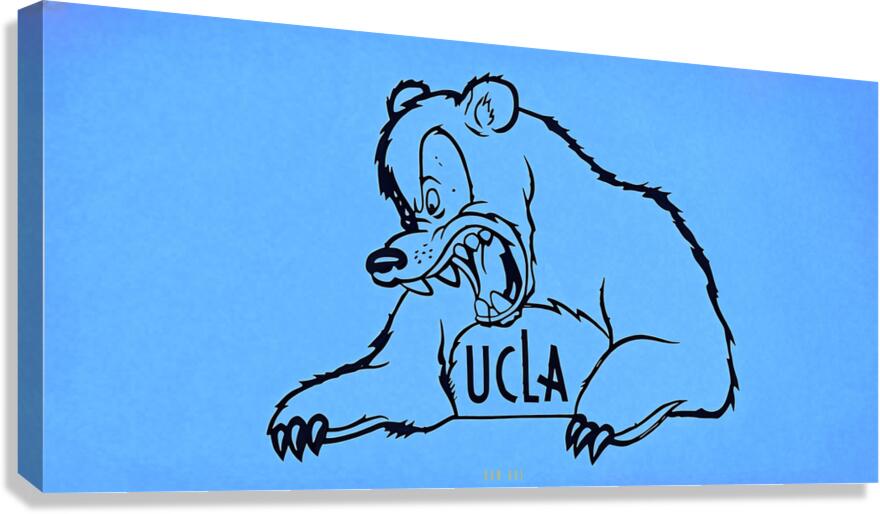 1939 UCLA Bruins Cartoon Art Canvas Print