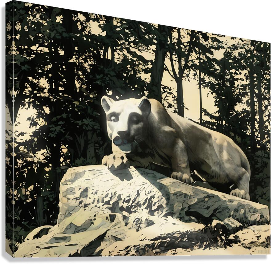 1952 Nittany Lion Shrine Art Canvas Print