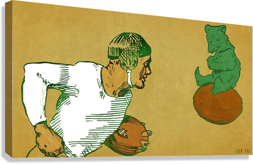 Early 1900s Baylor Bears Football Art Canvas Print