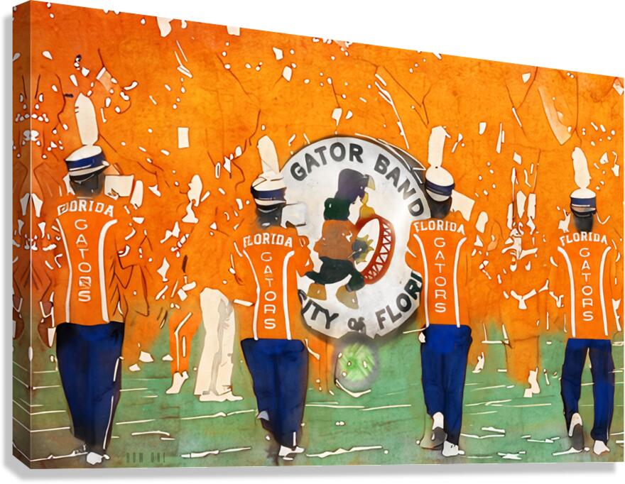 Florida Gator Pride of the Sunshine Marching Band Art Canvas Print