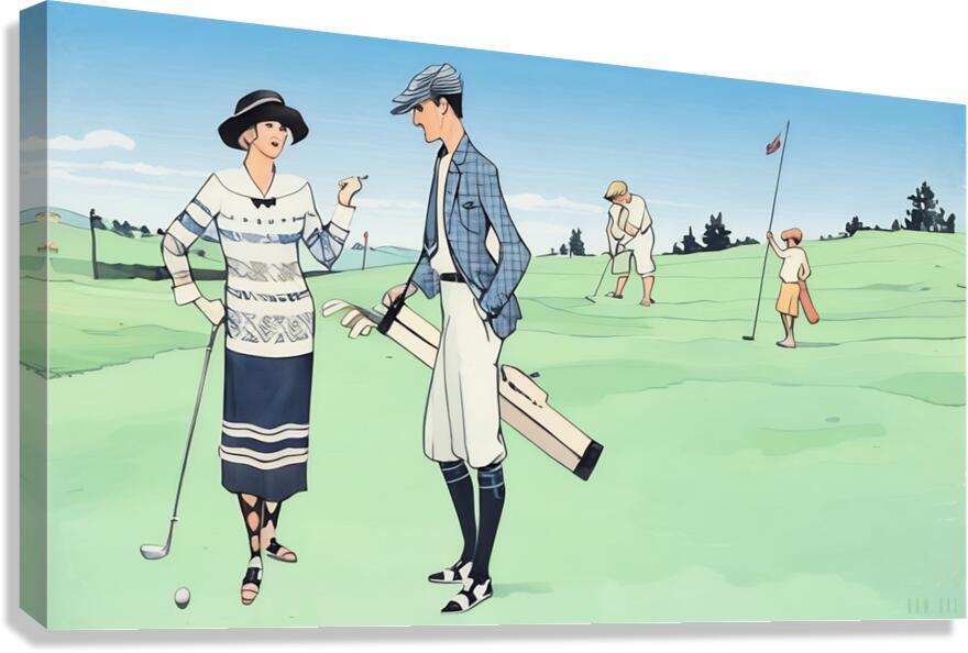 A.B. Walker 1923 Golf Art Remix Canvas Print