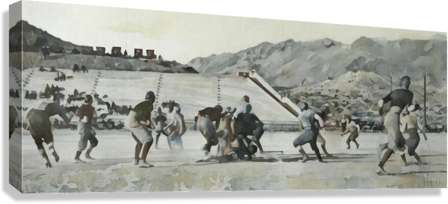 Early 1900s UTEP Football Game Art Canvas Print