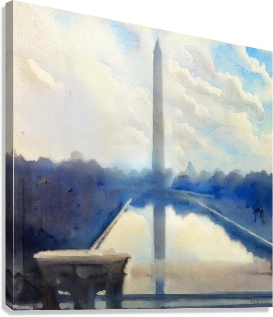 1970s Washington Monument Art Remix Canvas Print