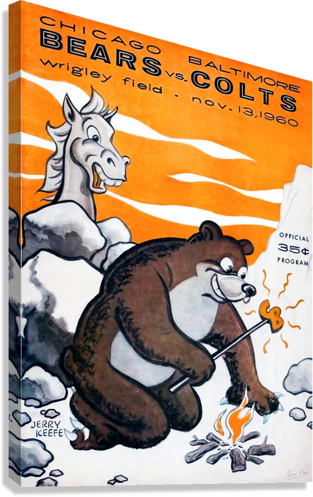 1960 Chicago Bears vs. Baltimore Colts Cover Art Canvas Print