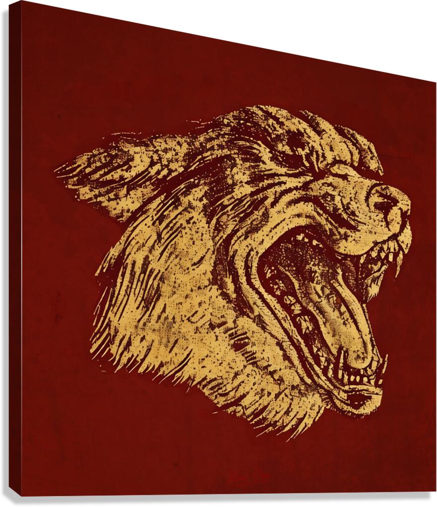 Vintage Loyola Wolf Pack Art Canvas Print