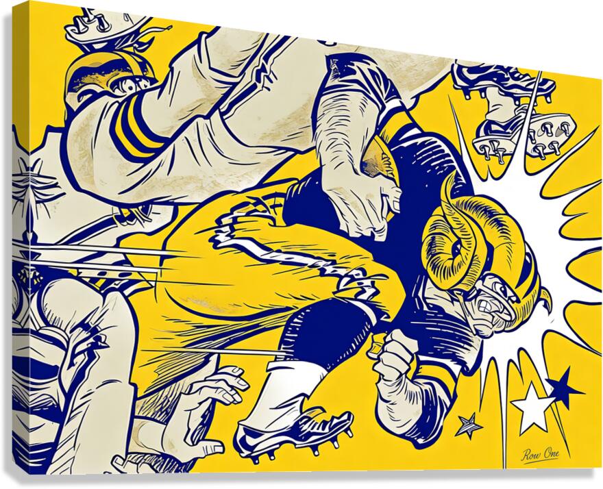 1965 LA Rams Art Remix Canvas Print