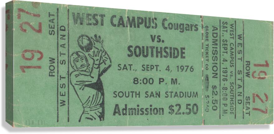 1976 West Campus Cougars vs. Southside Cardinals Canvas Print