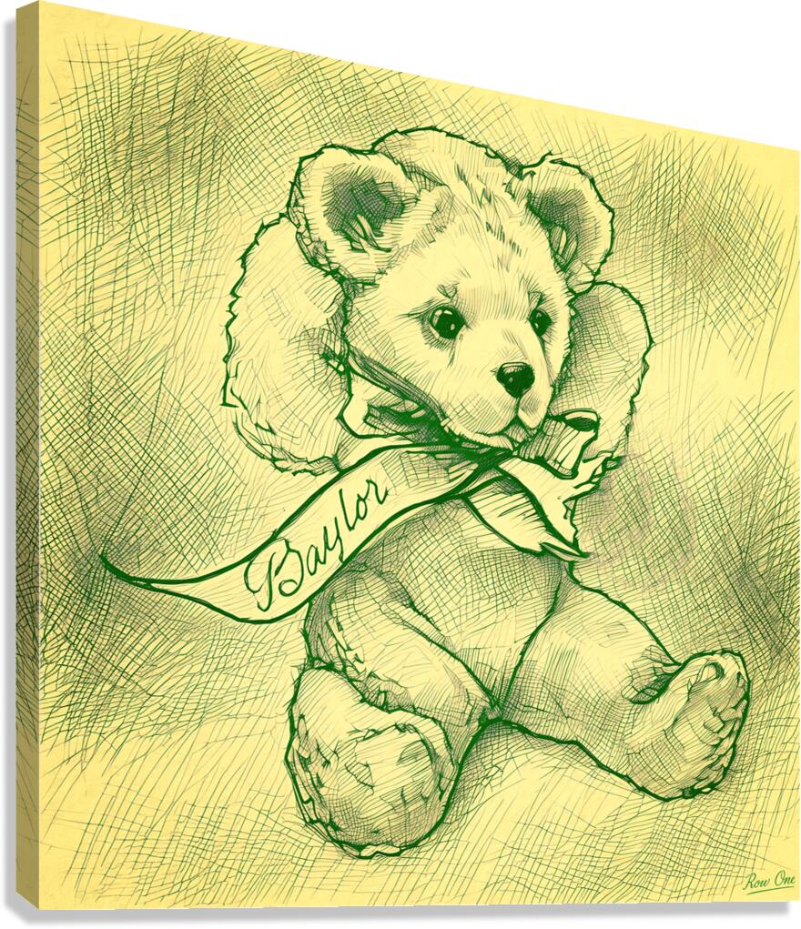 1950s Baylor Teddy Bear Art Canvas Print