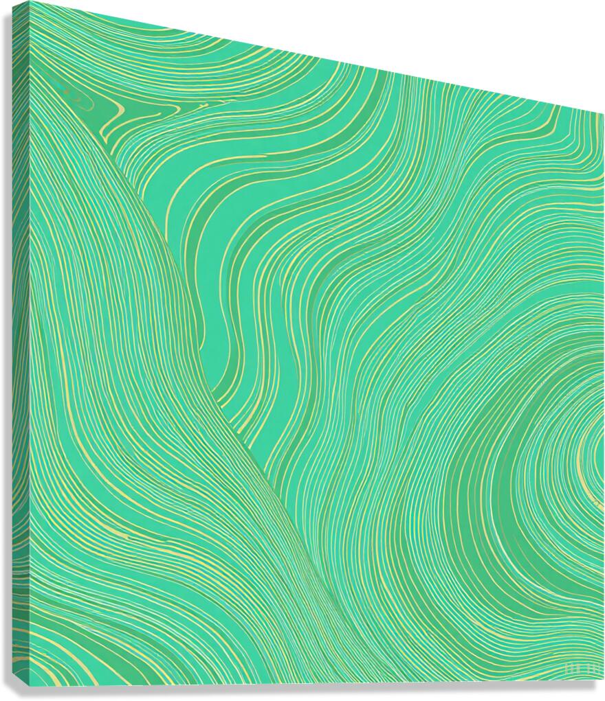 Khaki and Light Green Canvas Print