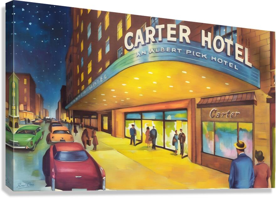 Clevelands Carter Hotel in the 1950s Canvas Print