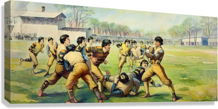 1891 Football Art Remix Canvas Print