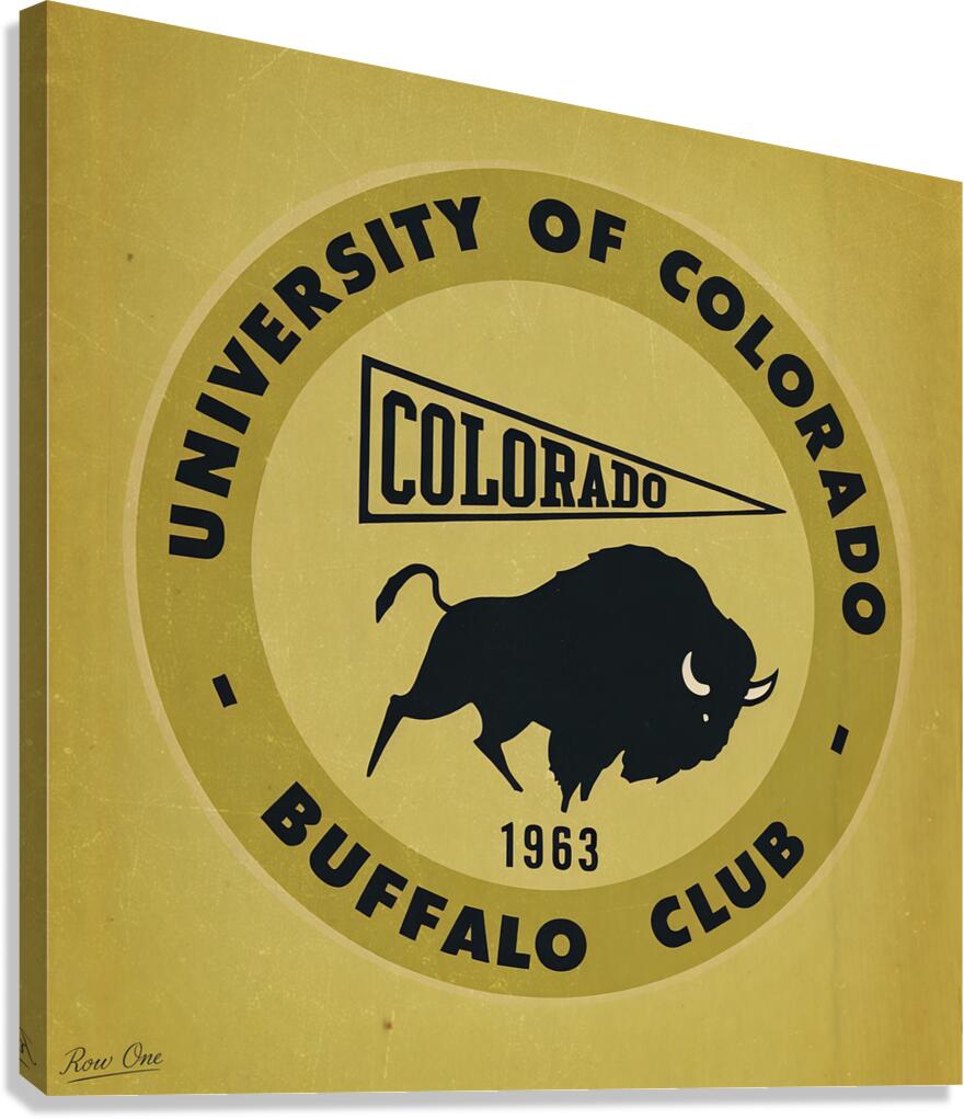 1963 Colorado Buffalo Club Art  Canvas Print