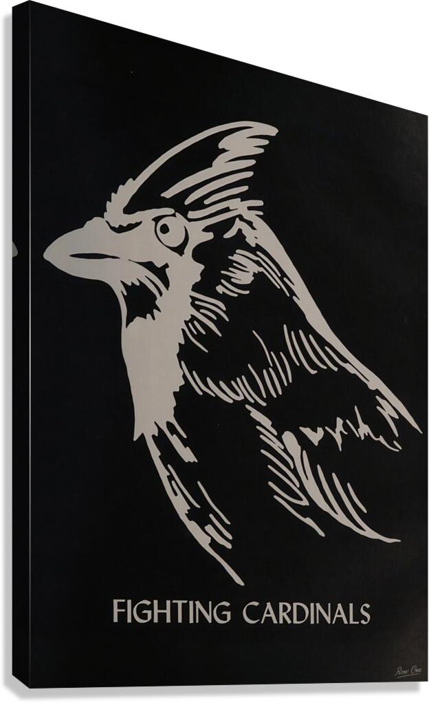 1980s Fighting Cardinals Art Canvas Print