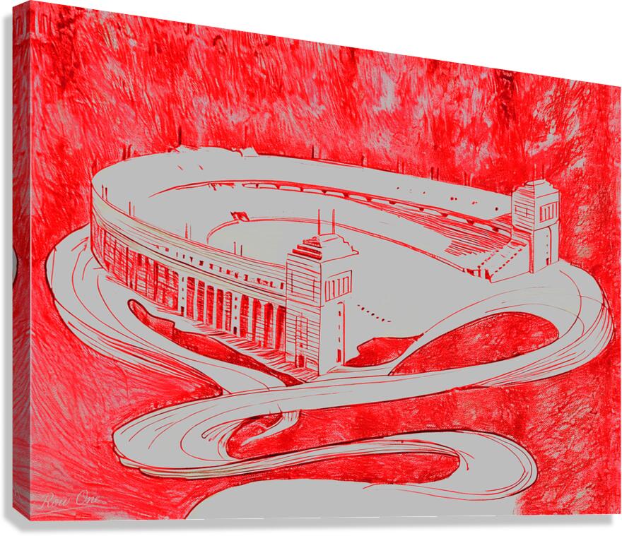 1920s Ohio Stadium Art Remix Canvas Print