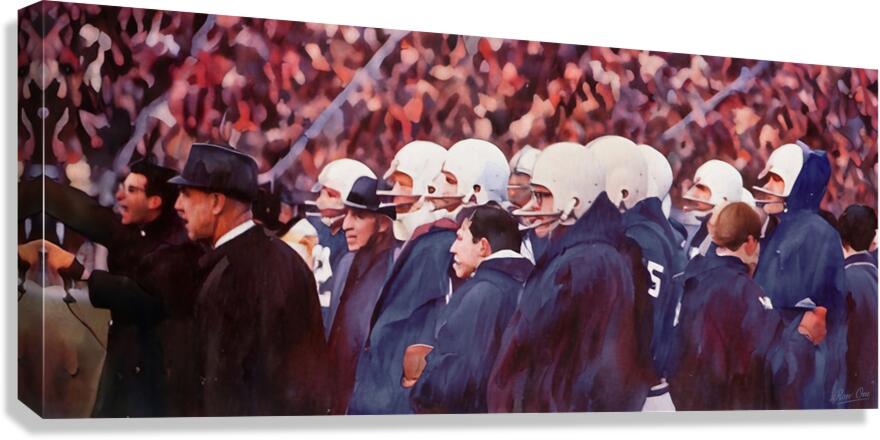 1960s Penn State Football Sideline Art Canvas Print