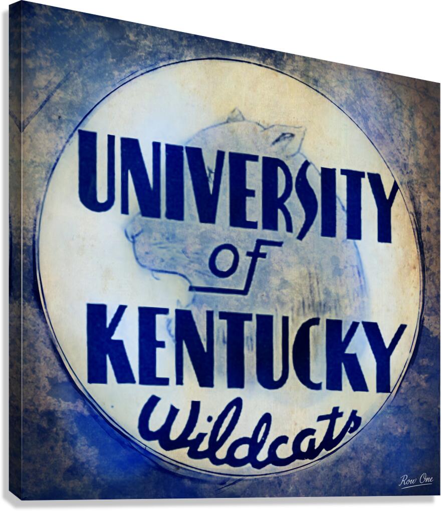 Vintage Kentucky Wildcats Art Remix Canvas Print