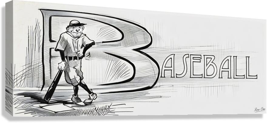1908 baseball art Canvas Print