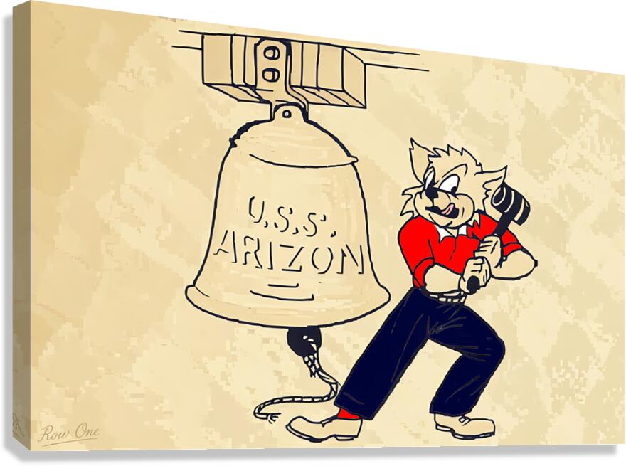 1950s Arizona Wildcat Cartoon Art Canvas Print