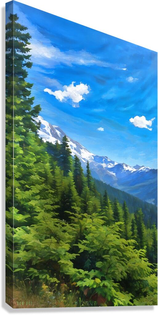Sunny Summer Day in the Cascade Mountains Canvas Print
