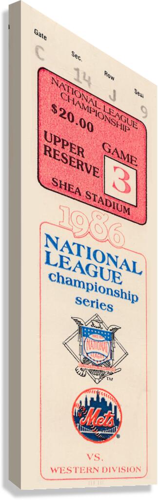 1986 New York Mets NLCS Game 3 Canvas Print