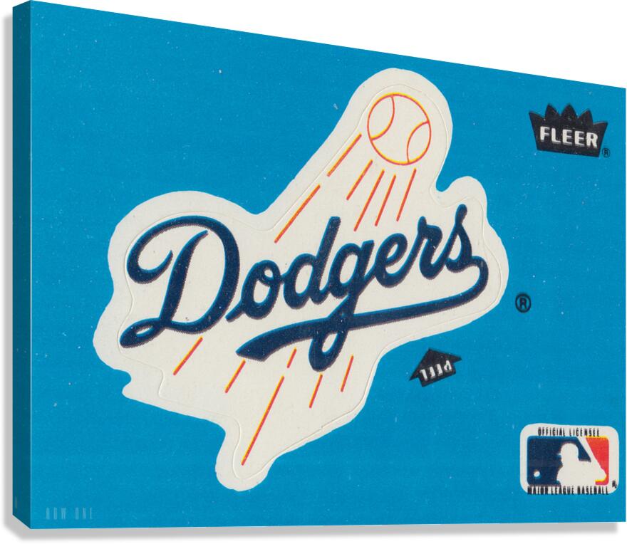 1985 Fleer LA Dodgers Decal Wall Art Canvas Print