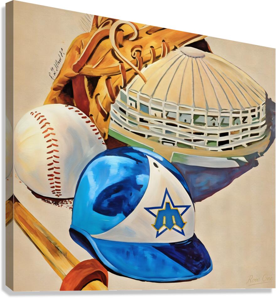 1980 Seattle Mariners Art Remix Canvas Print